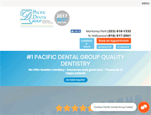 Tablet Screenshot of pacificdentalgroup.com